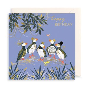 SAM149 Gift Card - Puffins in Crowns